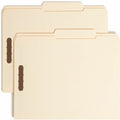 Smead 1/3 Tab Cut Letter Recycled Fastener Folder, Manila, 8 1/2" Width x 11" Length, 50 / Box, SMD14538
