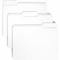 Smead Colored 1/3 Tab Cut Letter Recycled Top Tab File Folder, White, 8 1/2" Width x 11" Length, 100 / Box, SMD12843