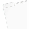 Smead Colored 1/3 Tab Cut Letter Recycled Top Tab File Folder, White, 8 1/2" Width x 11" Length, 100 / Box, SMD12843