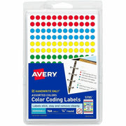 Avery® Dot Stickers, 1/4" Diameter, Assorted, 760 Total (5795), 1 Pack