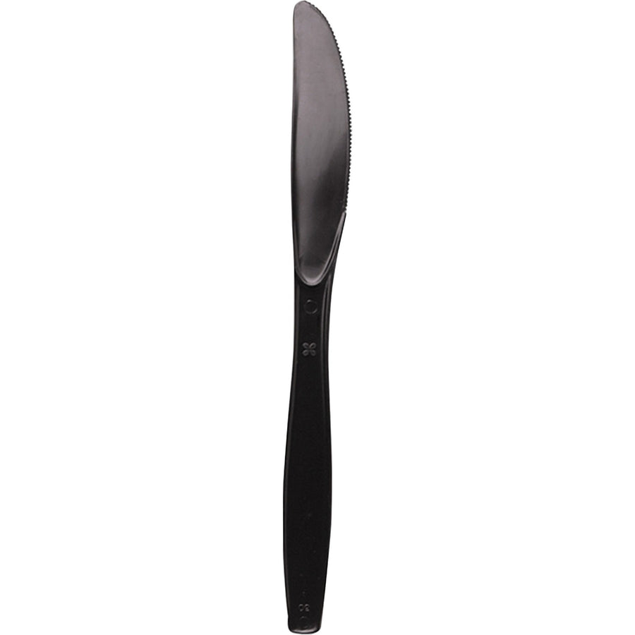 Dixie Heavyweight Disposable Knives by GP Pro, Black, Plastic, Shatter Resistant, 1 Carton, DXEKH517