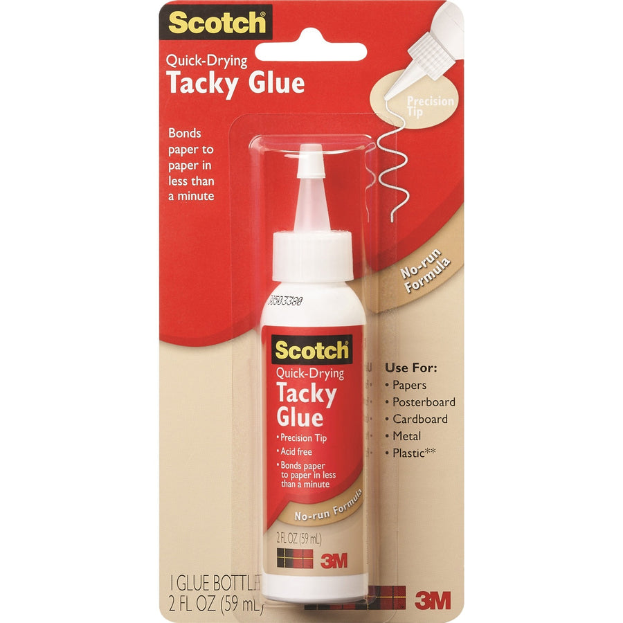 3M Scotch Quick-drying Tacky Glue, Clear, 1 Pack — view 1