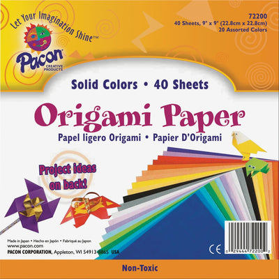 Dixon Ticonderoga Pacon Origami Paper, Assorted, 40 / Pack, PAC72200