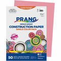 Dixon Ticonderoga Prang Construction Paper, Pink, 1 Pack, PAC7003