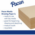 Dixon Ticonderoga Pacon Standard-Weight Drawing Paper, 9" x 12", 500 / Ream, PAC4009