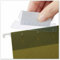 Universal Hanging File Folder Plastic Index Tab, Clear, 25 / Pack, UNV42215