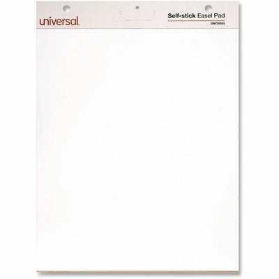 Universal Self-Stick Easel Pad, Unruled, 25 x 30, White, 30 Sheets, 2/Carton, UNV35603