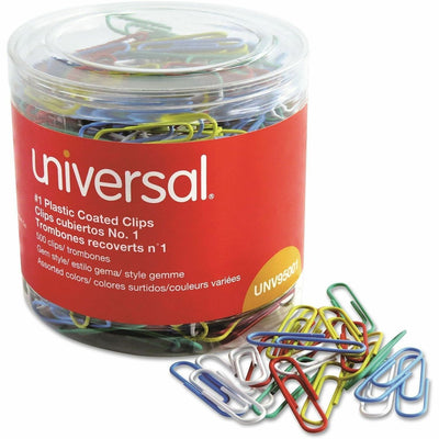 Universal Paper Clip, Yellow, 500 / Pack, UNV95001