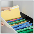 Universal 1/3 Tab Cut Letter Top Tab File Folder, 8 1/2" Width x 11" Length, 100 Box, UNV10506