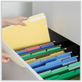 Universal 1/3 Tab Cut Letter Top Tab File Folder, 8 1/2" Width x 11" Length, 100 Box, UNV10504