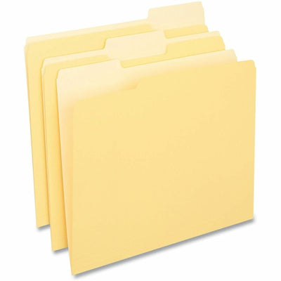 Universal 1/3 Tab Cut Letter Top Tab File Folder, 8 1/2" Width x 11" Length, 100 Box, UNV10504