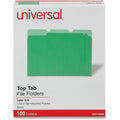 Universal 1/3 Tab Cut Letter Top Tab File Folder, 8 1/2" Width x 11" Length, 100 Box, UNV10502