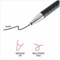 Universal Ballpoint Pen, Retractable, Medium 1 mm, Black Ink, Black Barrel, Dozen, 1 Dozen, UNV15510