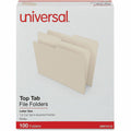 Universal 1/2 Tab Cut Letter Top Tab File Folder, 8 1/2" Width x 11" Length, 100 Box, UNV12112