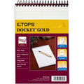 TOPS Docket Gold Spiral Steno Book, 6" x 9", TOP99708