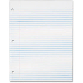 TOPS 16 - lb. College - ruled 3H Punched Filler Paper - Letter, 8 1/2" x 11", 500 / Pack, TOP62349