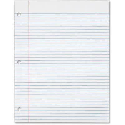 TOPS 16 - lb. College - ruled 3H Punched Filler Paper - Letter, 8 1/2" x 11", 500 / Pack, TOP62349