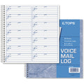 TOPS Voice Message Log Book, White, 8.50" Width x 8.25" Length, TOP44165