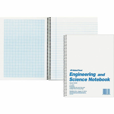 Dominion Blueline Rediform Engineering and Science Notebook - Letter, 8 1/2" x 11", RED33610