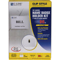 C-Line Laser/Inkjet Clip Style Badge Holder Kits, White, 96 / Box, CLI95596