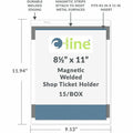 C-Line Magnetic Shop Ticket Holders, Clear, 15 / Box, CLI83911