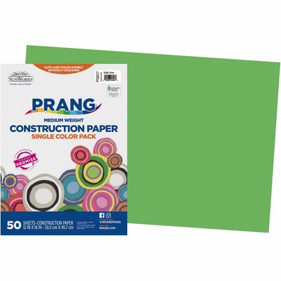 Dixon Ticonderoga Prang Construction Paper, Bright Green, 1 Pack, PAC9607