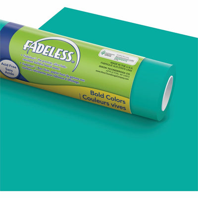 Dixon Ticonderoga Fadeless Bulletin Board Art Paper, Teal, 1 Roll, PAC57195