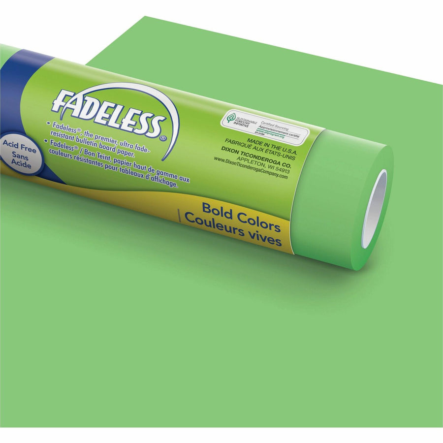 Fadeless Bulletin Board Art Paper, 48" x 3", Nile Green, Heavyweight, 1 Roll, PAC57125