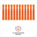 Universal Desk Highlighters, Fluorescent Orange Ink, Chisel Tip, Orange Barrel, Dozen, 1 Dozen, UNV08863