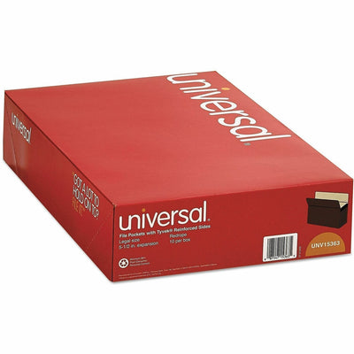Universal Straight Tab Cut Legal Expanding File, Redrope, 8 1/2" Width x 14" Length, 10 Box, UNV15363