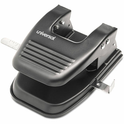 Universal Two-hole Punch, Black, UNV74222