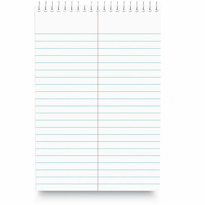 Universal Steno Pads, Gregg Rule, Red Cover, 80 White 6 x 9 Sheets, UNV96920