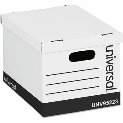 Universal Basic-Duty Easy Assembly Storage Files, Letter/Legal Files, White, 12/Carton, UNV95223