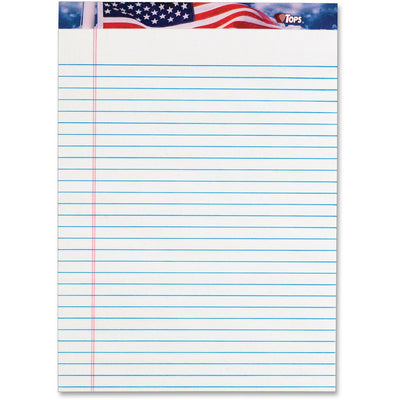 TOPS American Pride Legal Rule Writing Pad, 8 1/2" x 11 3/4", 1 Pack, TOP75140