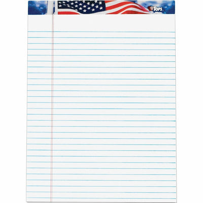 TOPS American Pride Writing Tablets, 8 1/2" x 11 3/4", 12 / Pack, TOP75111