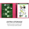 Samsill Earth's Choice Plant-based View Binders, Berry Pink, 8 1/2" Width x 11" Length, 2 / Pack, SAMU86376