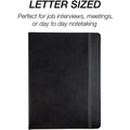 Samsill Professional Letter Pad Folio, Black, 8 1/2" Width x 11" Length, SAM71220