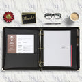 Samsill Classic 1.5 Inch Professional Binder with Zipper Closure - Black, 8 1/2" Width x 11" Length, SAM15250