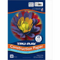Dixon Ticonderoga Tru-Ray Heavyweight Construction Paper, White, 1 Pack, PAC103026