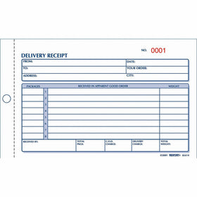 Dominion Blueline Rediform Carbonless Delivery Receipt Books, Manila, RED6L614