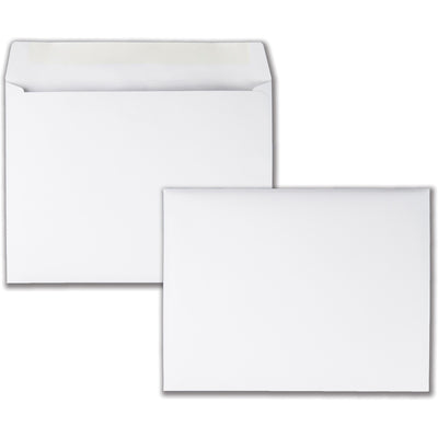 Quality Park 9 x 12 Booklet Envelopes with Deeply Gummed Flap and Open Side, White, 100 / Box, QUA37693