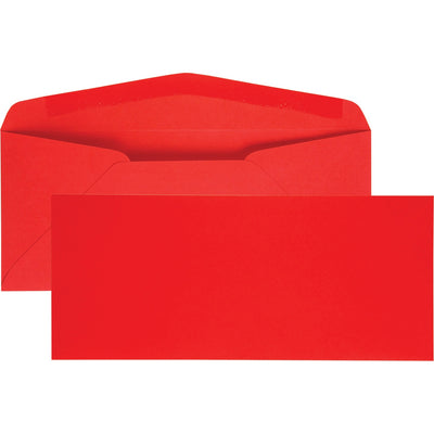 Quality Park No. 10 Bright Red Envelopes, 25 / Pack, QUA11134