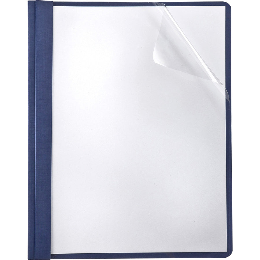 TOPS Letter Recycled Report Cover, Navy, 8 1/2" Width x 11" Length, 25 / Box — view 1
