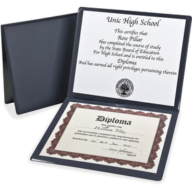 TOPS Oxford Certificate Holder, Navy, 12" Width x 10" Length, OXF44212