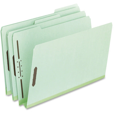 TOPS Pendaflex Pressboard Folders with Fastener, Green, 8 1/2" Width x 14" Length, 25 / Box — view 1