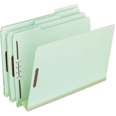 TOPS Pendaflex Pressboard Folders with Fastener, Green, 8 1/2" Width x 11" Length, 25 / Box — view 1