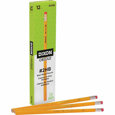 Dixon Ticonderoga Wood-Cased Pencils, #2, 1 Dozen, DIX12872
