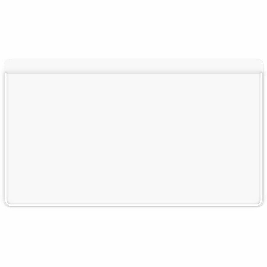 C-Line Peel & Stick Add-On Filing Pockets, 8.5" Width x 11" Length, Clear, Polypropylene, Archival-safe, 1 / Pack, CLI70185