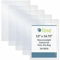 C-Line Oversized Heavyweight Poly Zip Bags, Clear, 1 Box, CLI47014