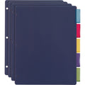 TOPS Cardinal Extra-tough Poly Dividers, Multicolor, 8.50" Width x 11" Length, 4 / Pack, CRD84018